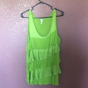 3 for $20....Green tank top with Jewell details.